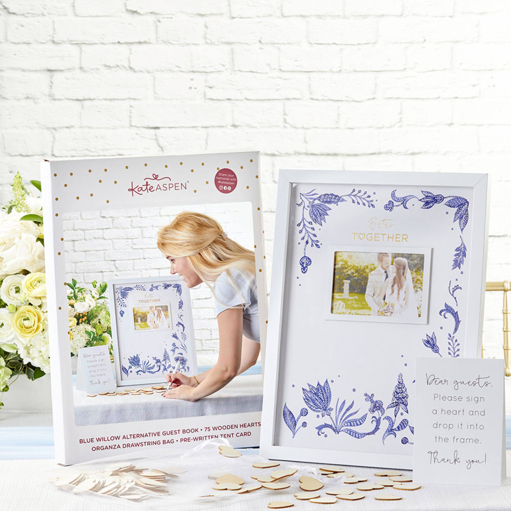 Kate Aspen® Blue Willow Wedding Guest Book Alternative